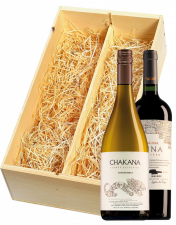 Wijnkist met Chakana Estate Selection Chardonnay en Chakana Nuna Malbec