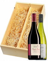 Wijnkist met du Fraisse Touraine Sauvignon Blanc en La Tour Beaumont Haut-Poitou Cabernet Franc 