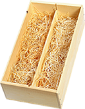Houten spijkerkist 2 fles (750ml)