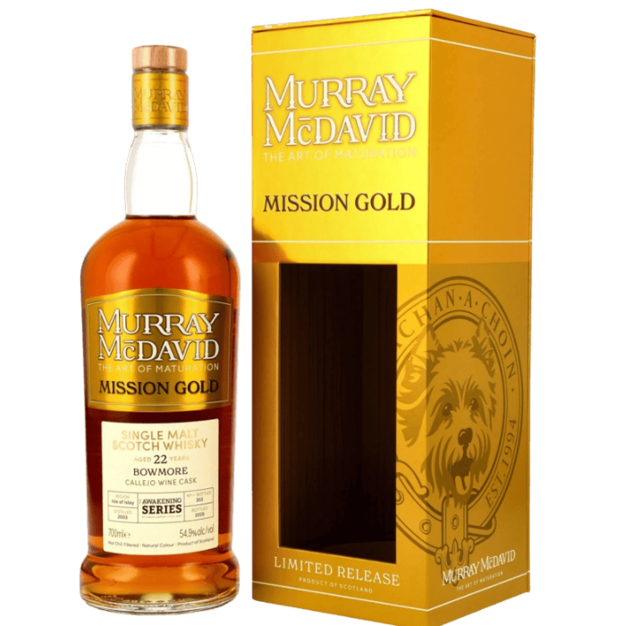 Bowmore 22 Years Old Murray McDavid Mission Gold